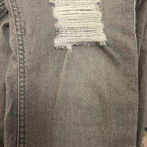 7 for all mankind gray distressed skinny high waisted jeans size 31